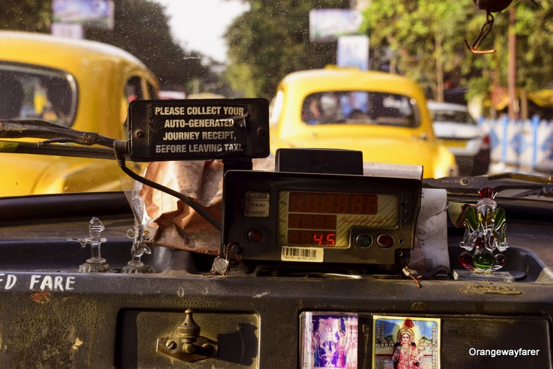 Kolkata Yellow Taxi Vintage Photo