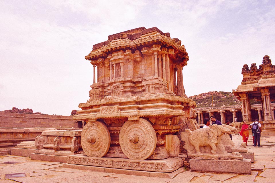 Hampi 3636  My Coloredpencil Sketch of Monolithic Stone Chariot Hampi  Karnataka In ancient India it was known as Vijayanagar It is also known  for its creative architecture such as moving stone